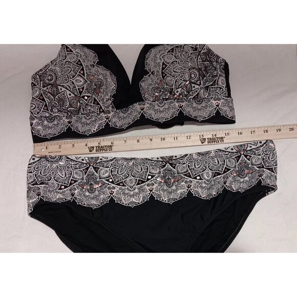 Swimsuits for All Women's Multicolor Avenger Halter Bikini Set  size 18 - Picture 7 of 10